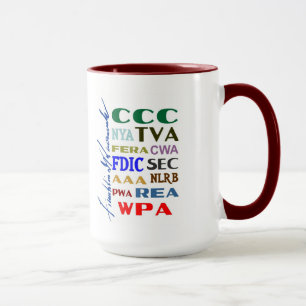 Franklin D. Roosevelt FDR New Deal Anniversary Mug