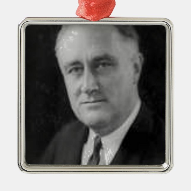 Franklin D Roosevelt Metal Tree Decoration (Front)