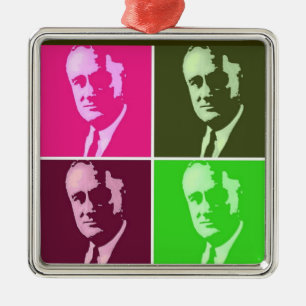 Franklin D. Roosevelt Metal Tree Decoration
