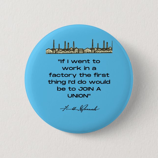 Franklin D. Roosevelt Quote Button (Front)