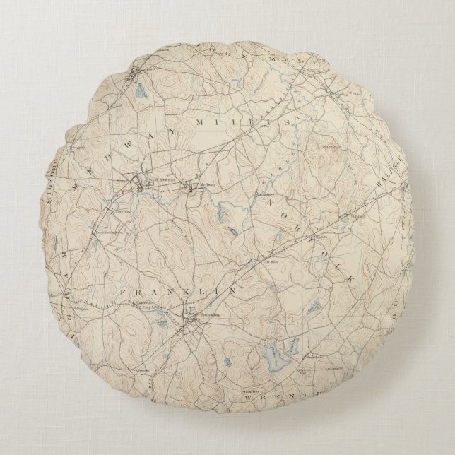 Franklin, Massachusetts Round Cushion (Front)