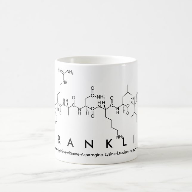 Franklin peptide name mug (Center)