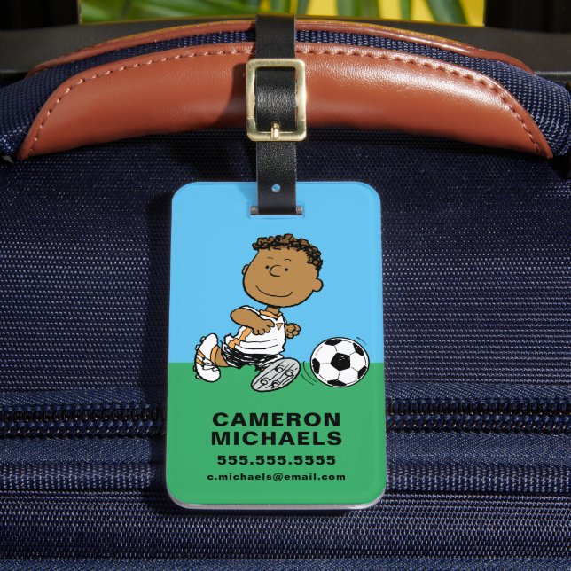Franklin Playing Soccer Luggage Tag (Front Insitu 2)