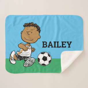 Franklin Playing Soccer Pet Sherpa Blanket