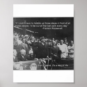 Franklin Roosevelt baseball poster
