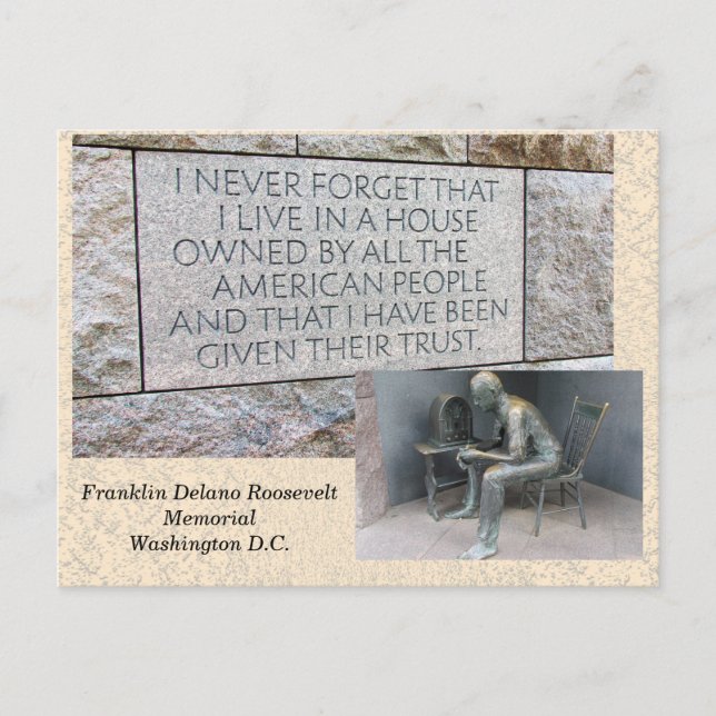 Franklin Roosevelt Memorial - postcard (Front)