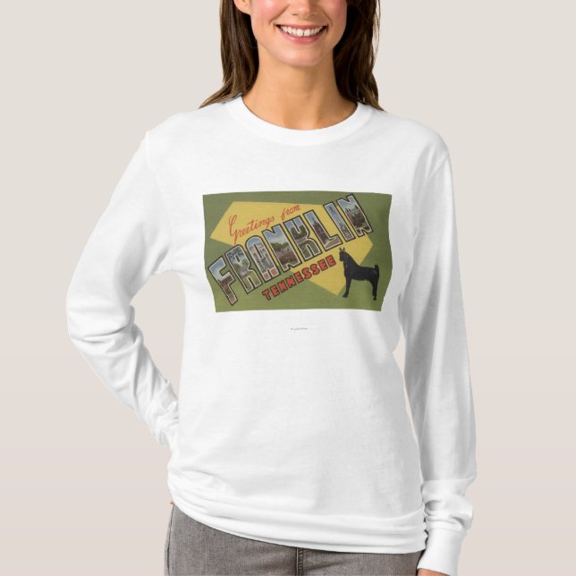 Franklin, Tennessee - Large Letter Scenes T-Shirt (Front)