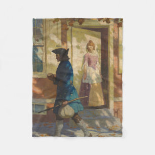Franklin's Arrival in Philadelphia by N. C. Wyeth Fleece Blanket