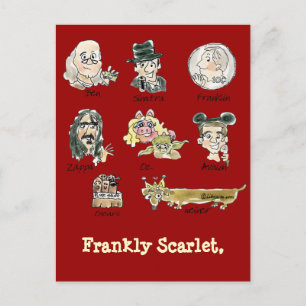 Frankly Scarlet Cartoon Funny Postcards
