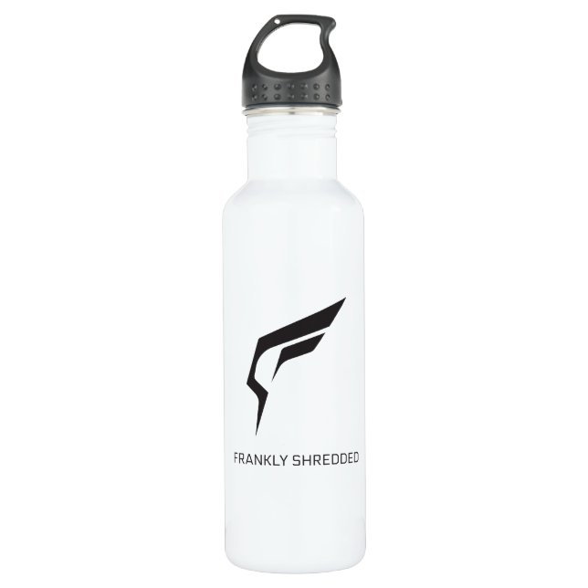 Frankly Shredded Water Bottle (white) (Front)