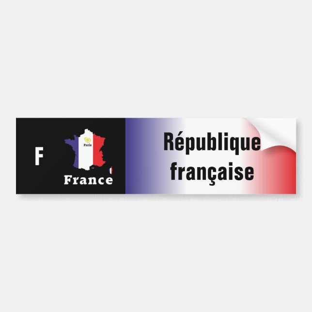 Frankreich - France Autoaufkleber Bumper Sticker (Front)