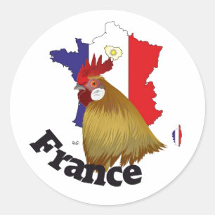 Frankreich France Francia Aufkleber Classic Round Sticker