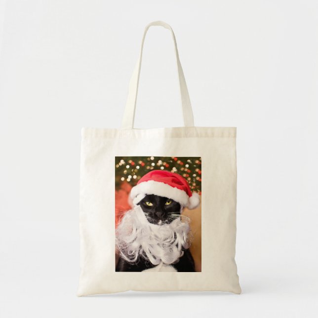 Franny Claus Sad Santa Kitty Tote Bag (Front)
