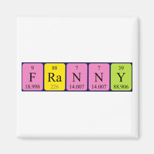 Franny periodic table name magnet
