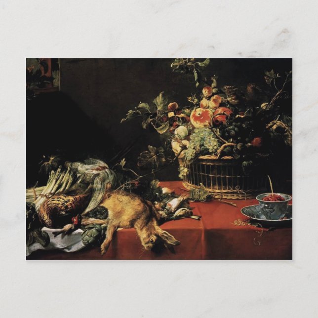 Frans Snyders- Still Life with Fruit Basket,Game Postcard (Front)