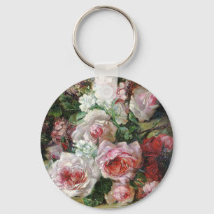 Frans Verhas Vintage Bouquet of Roses Key Ring