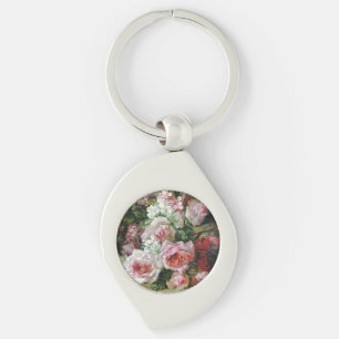 Frans Verhas Vintage Bouquet of Roses   Key Ring