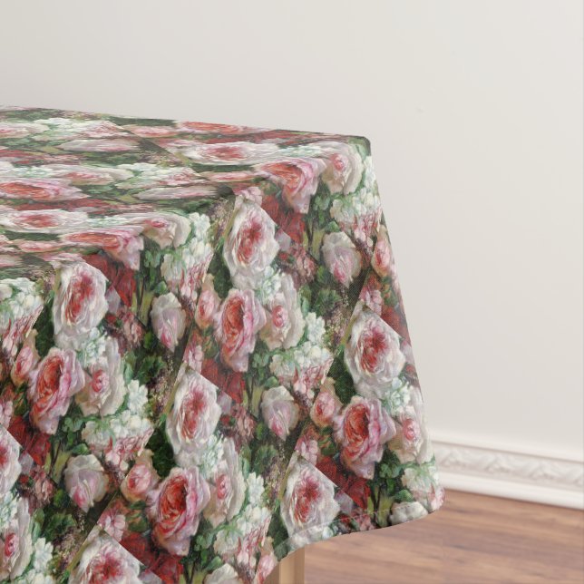 Frans Verhas Vintage Bouquet of Roses       Tablecloth (In Situ)