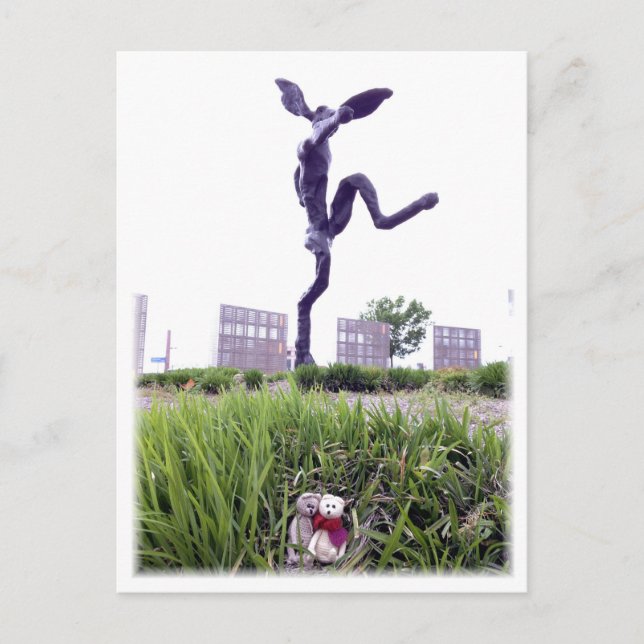 Franscious and Lennart Nijinski Hare Postcard (Front)