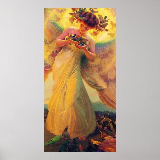 Franz Dvorak - Angel of the Birds - 1910 Poster (Front)
