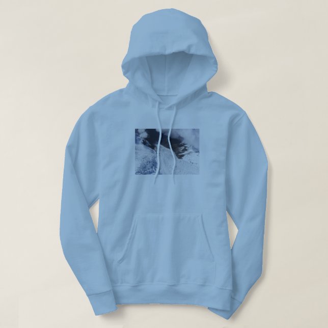 Franz Josef Glacier Aerial View, New Zealand Hoodie (Design Front)