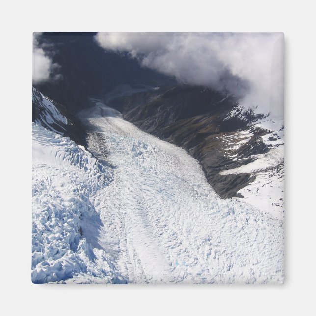 Franz Josef Glacier Aerial View, New Zealand Magnet (Front)