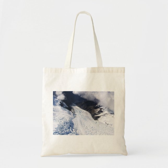 Franz Josef Glacier Aerial View, New Zealand Tote Bag (Front)