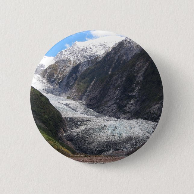 Franz Josef Glacier, New Zealand 6 Cm Round Badge (Front)