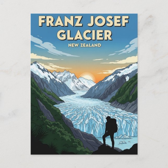 Franz Josef Glacier New Zealand Travel Postcard (Front)