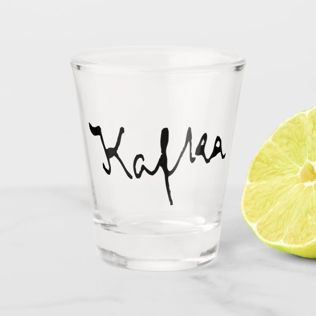 Franz Kafka Shot Glass (Front)