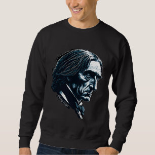 Franz Lisz Portrait Composer Illustration Piano Mu Sweatshirt