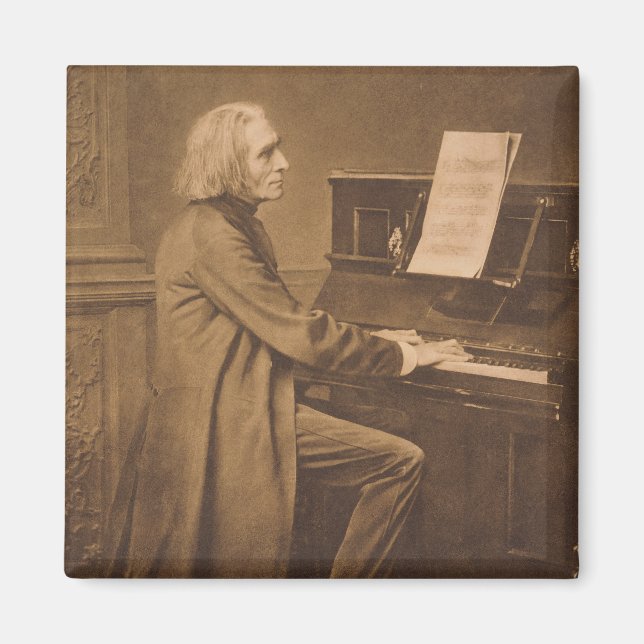 Franz Liszt  at the Piano Magnet (Front)