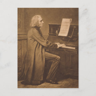 Franz Liszt at the Piano Postcard
