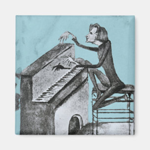 Franz Liszt Unique Sketch by Maurice Sand 1837 Magnet