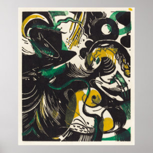 Franz Marc Abstract Genesis II Expressionism Art Poster