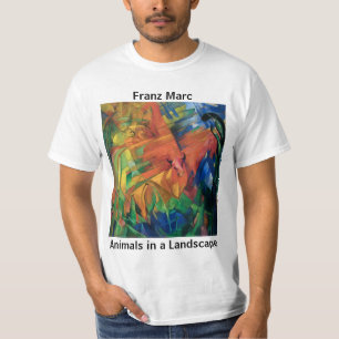Franz Marc Animals in a Landscape White T-Shirt