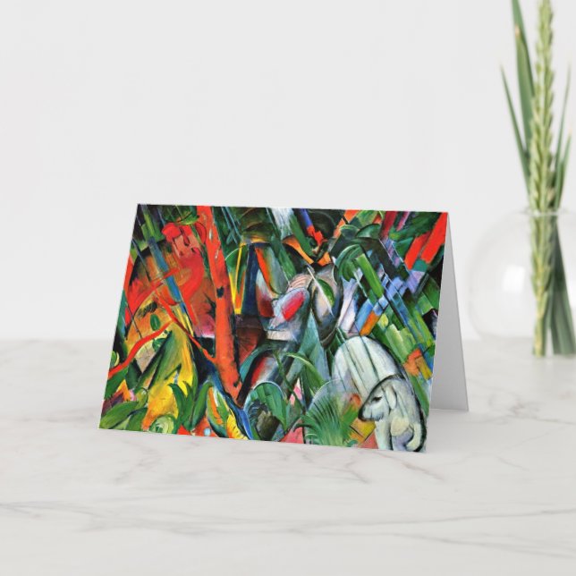 Franz Marc art: In the Rain, famous painting, Card (Front)