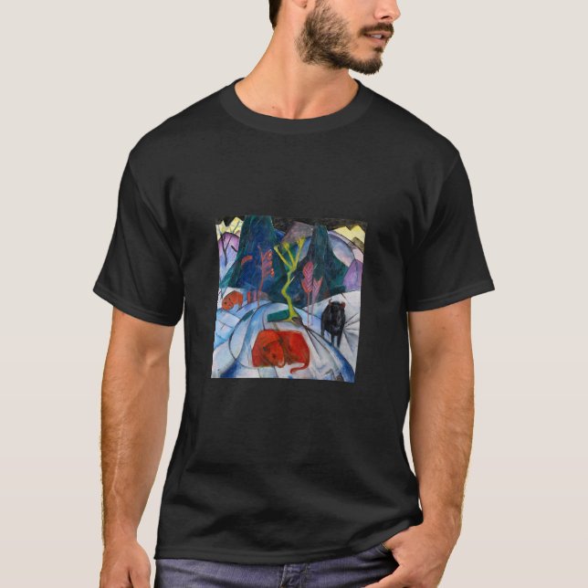 Franz Marc Bison in winter (red bison) (1913) pain T-Shirt (Front)