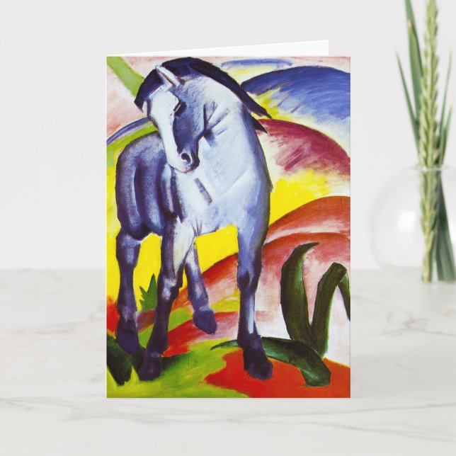Franz Marc Blue Horse Greeting Card (Front)