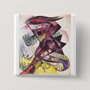 Franz Marc - Caliban Tempest Shakespeare 1914 15 Cm Square Badge