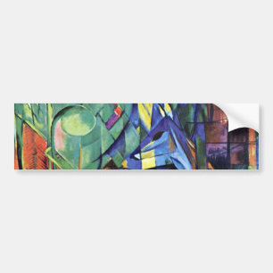 Franz Marc - Deer in the forest (II) Bumper Sticker