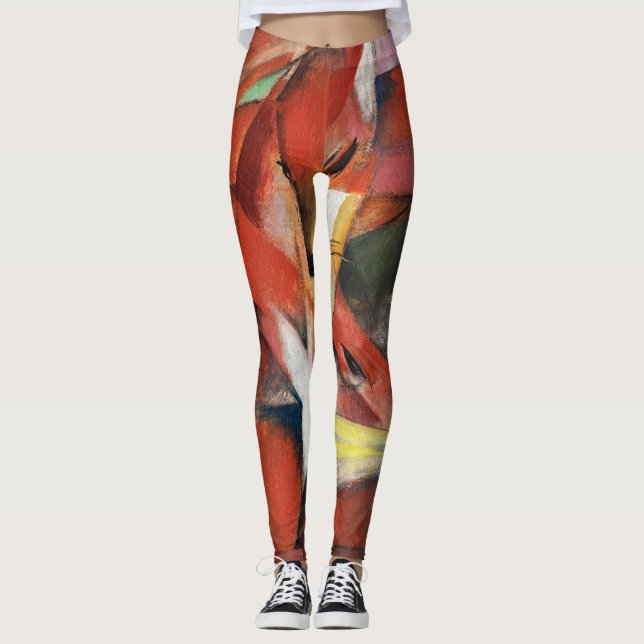 Franz Marc Famous Painting The Foxes (1913)  Leggings (Front)