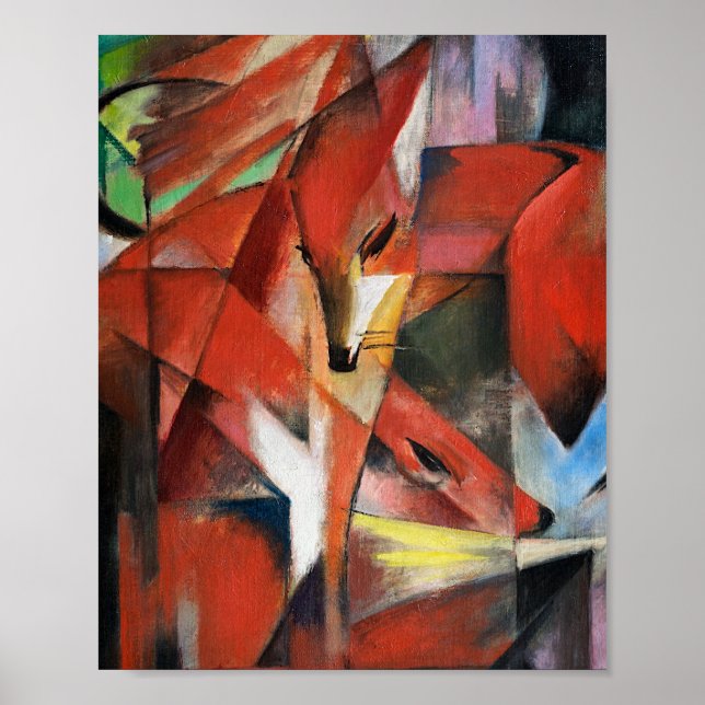 Franz Marc Famous Painting The Foxes Poster (Front)