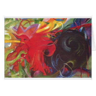 Franz Marc - Fighting Forms 1914 Colour Black Red