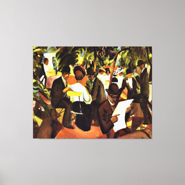 Franz Marc - Garden Restaurant Canvas Print (Front)