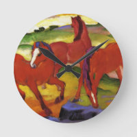 Franz Marc Grazing Horses Clock