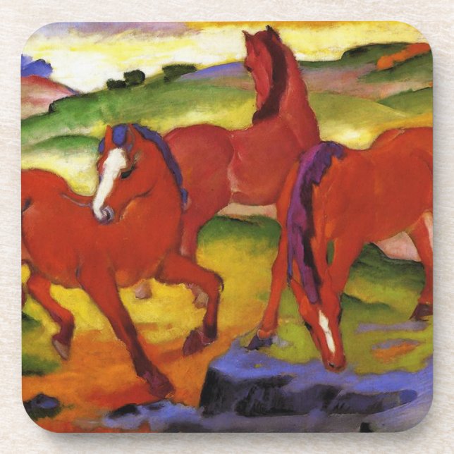 Franz Marc Grazing Horses Coaster (Front)