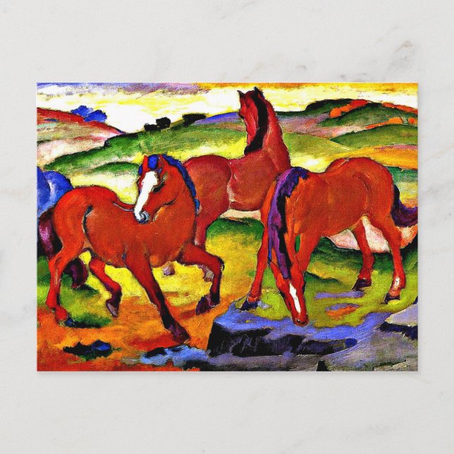 Franz Marc - Grazing Horses IV. 1911 Postcard (Front)