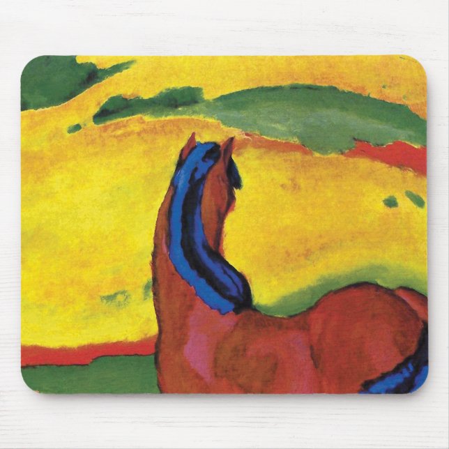 Franz Marc - Horse In A Landscape Painting Mouse Pad (Front)