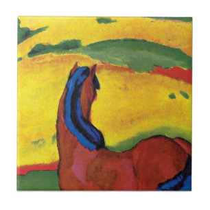 Franz Marc - Horse In A Landscape Painting Tile